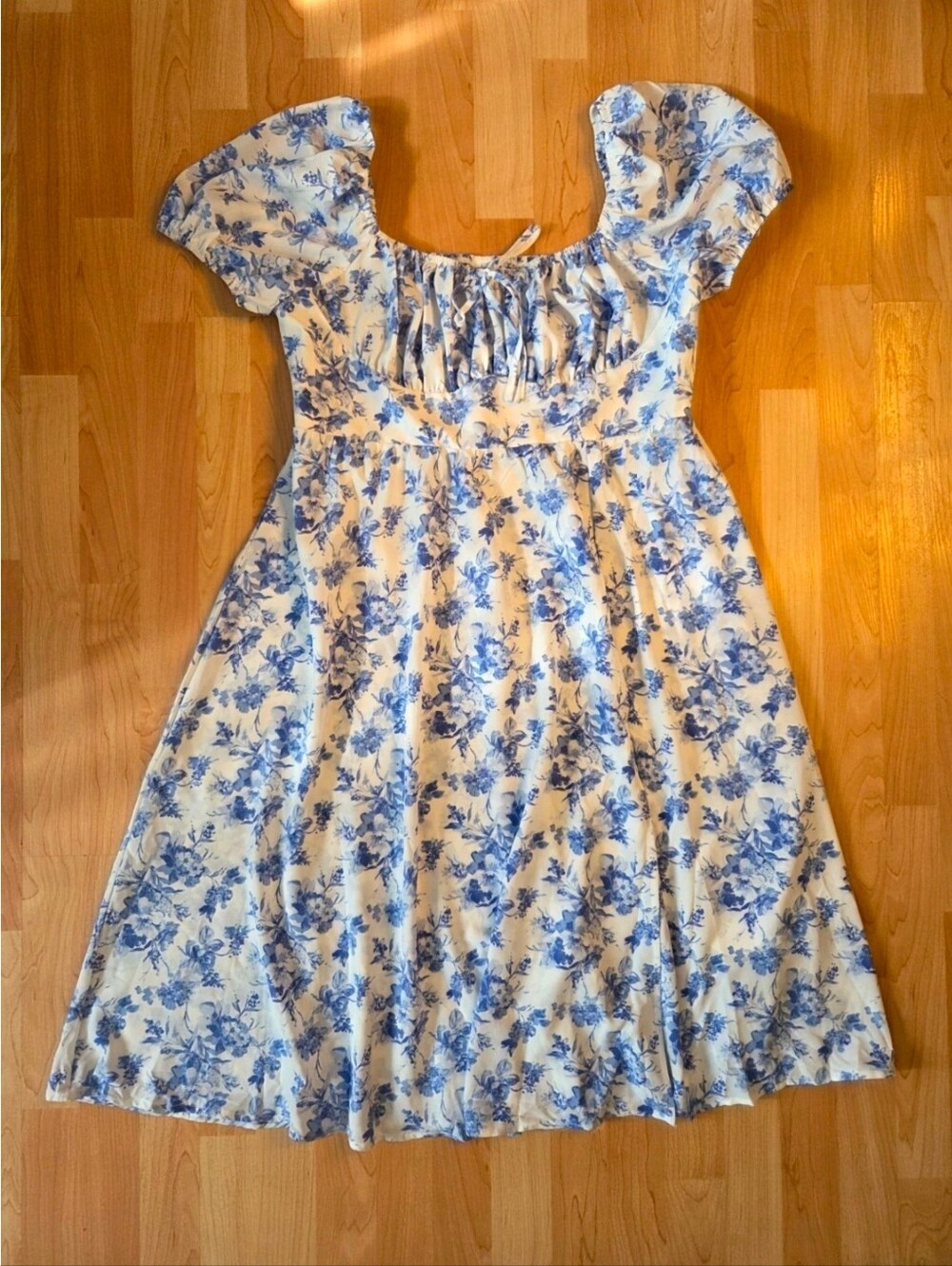 Shein VCAY Curve puff sleeve dress